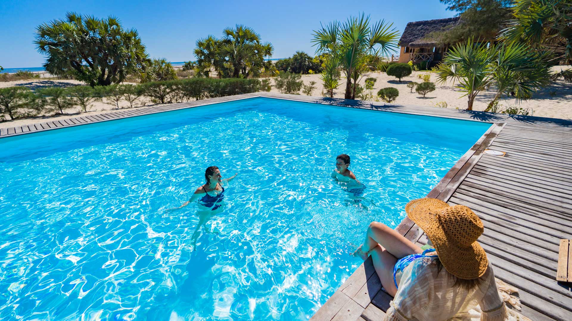 Piscine de l'hôtel Palissandre Morondava, Madagascar