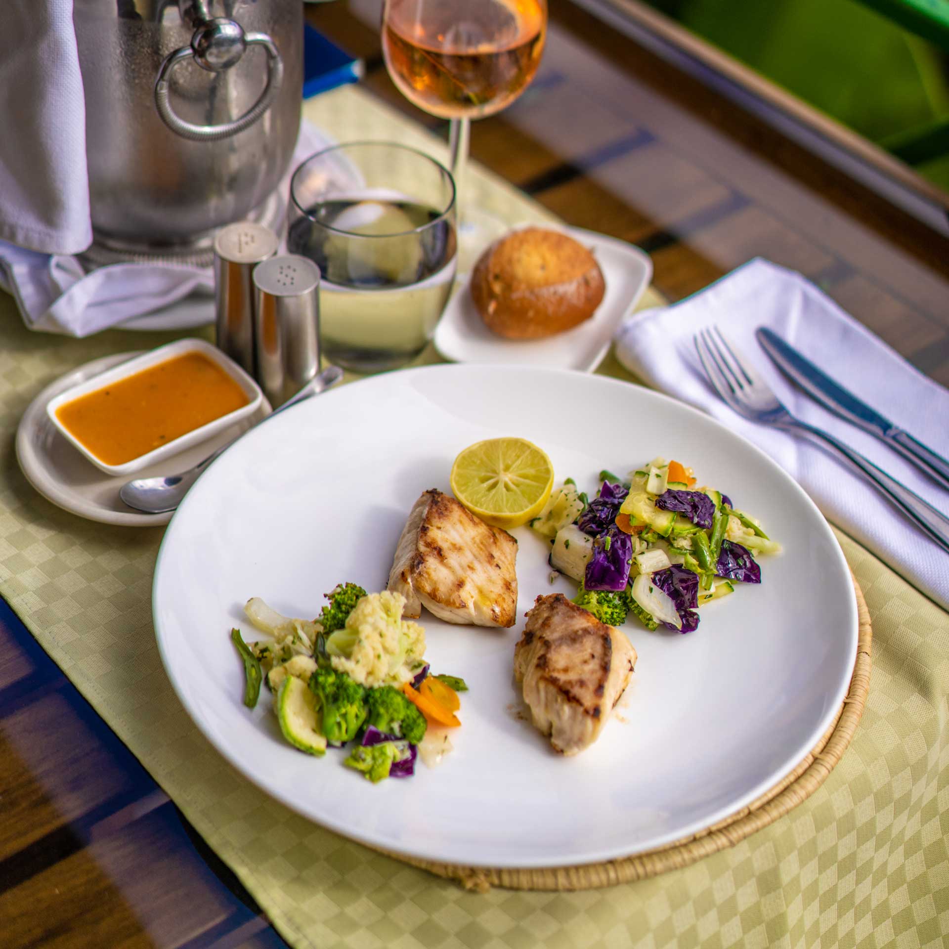 Plat d'un restaurant des hôtels Palissandre Madagascar