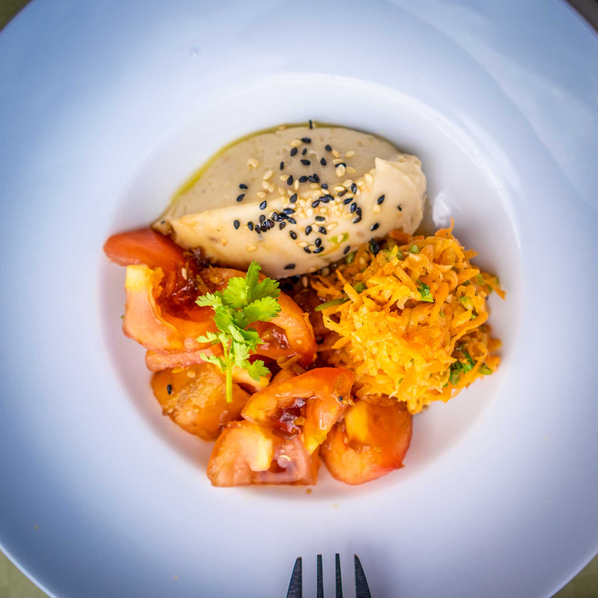 Plat d'un restaurant des hôtels Palissandre Madagascar