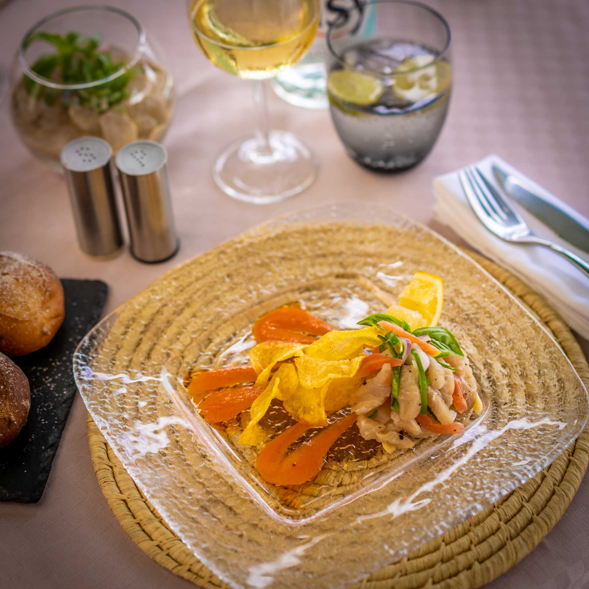 Plat d'un restaurant des hôtels Palissandre Madagascar