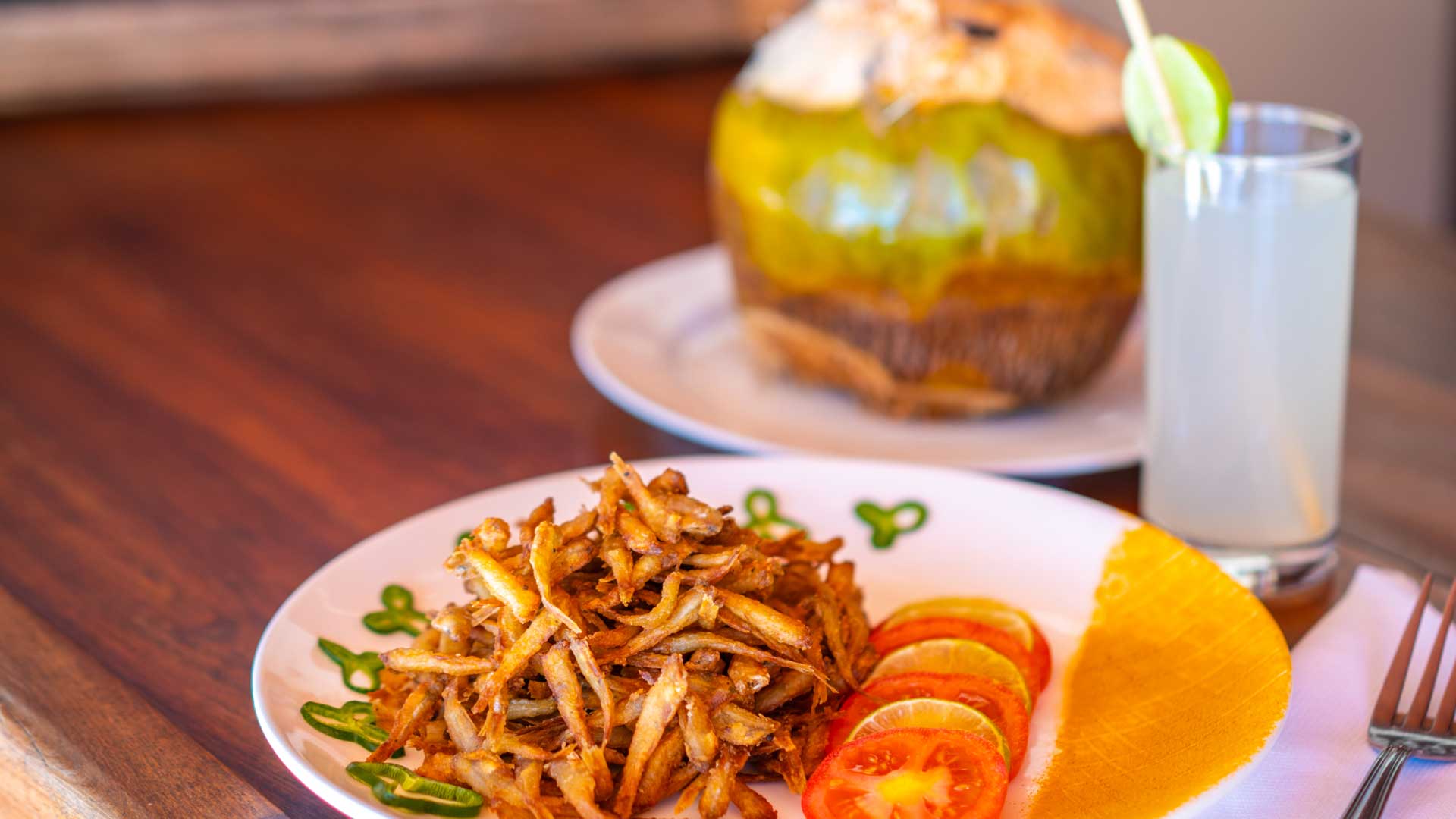 Plat d'un restaurant des hôtels Palissandre Madagascar