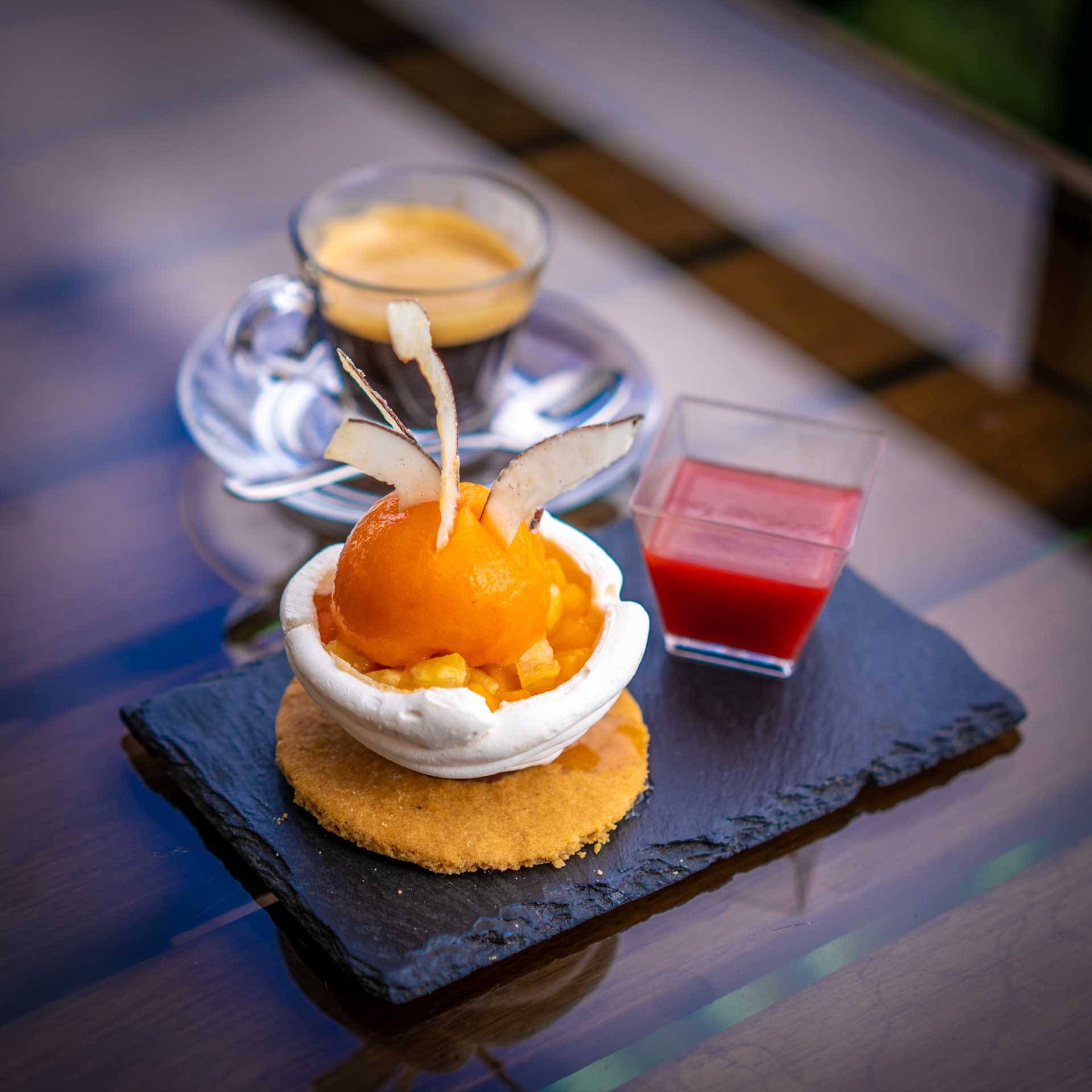 Plat d'un restaurant des hôtels Palissandre Madagascar