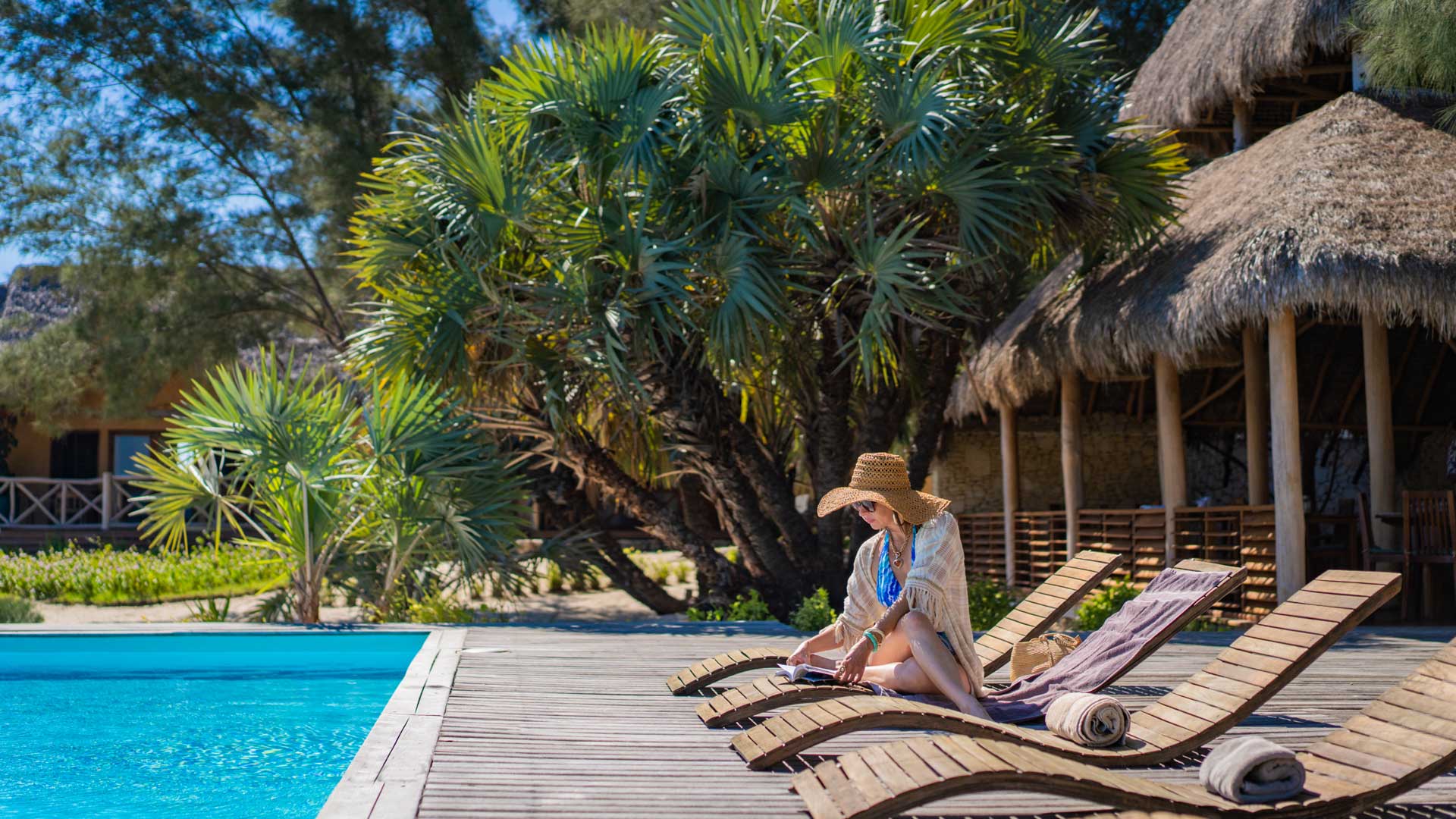 Piscine de l'hôtel Palissandre Morondava, Madagascar